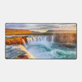 アイスランドのゴダフス滝 デスクマット