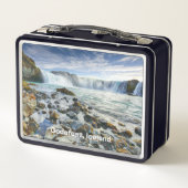 アイスランドのゴダフス滝 メタルランチボックス (裏面)