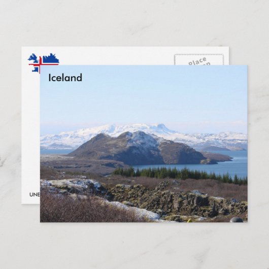 アイスランドのシンベリル国立公園のユネスコの遺跡 ポストカード (正面/裏面)