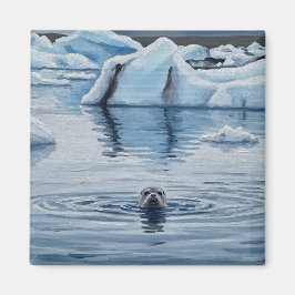 アイスランドのシールジュクルサロン氷河ラグーントラベル マグネット