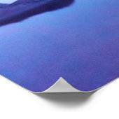 アイスランドのジョクルサロン湖の北の光 ポスター (角)