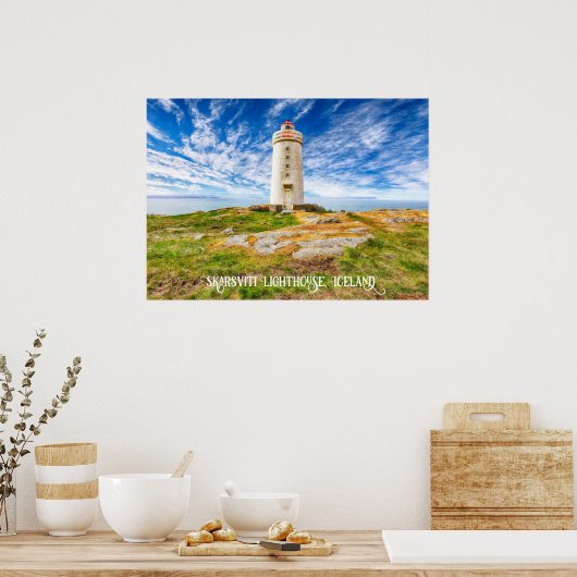 アイスランドのスカルスヴィティライトハウス ポスター (キッチン)