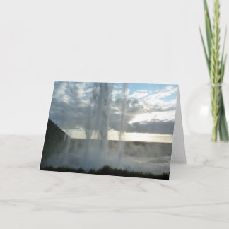 アイスランドのセルジャランドスフォス滝グリーティングカード カード