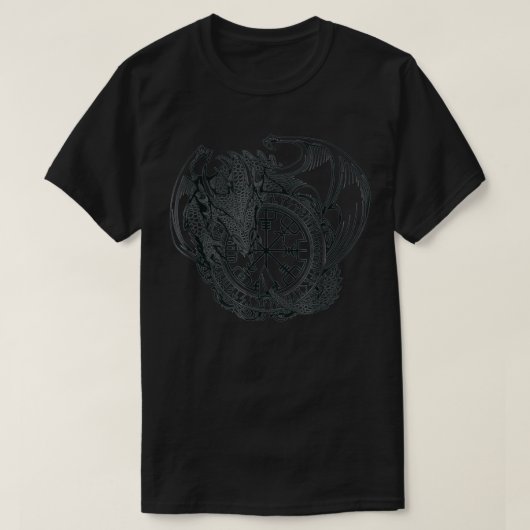アイスランドのドラゴン北欧バイキングバトルフォーカル Tシャツ (デザイン正面)