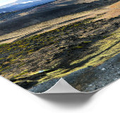 アイスランドのハルフェジャル火山からの眺め ポスター (角)