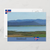 アイスランドのハルフール火山クレーター ポストカード (正面/裏面)