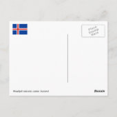 アイスランドのハルフール火山クレーター ポストカード (裏面)