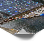 「アイスランドのハーパ・コンサートホールの帆船 ポスター (角)