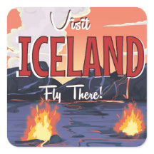 アイスランドのビンテージ旅行ポスター