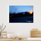 アイスランドのフィムヴォルズハルス火山 ポスター (キッチン)