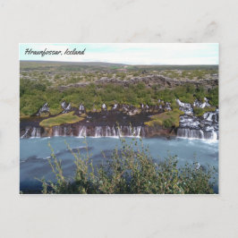 アイスランドのフラウンフォサールの滝 ポストカード