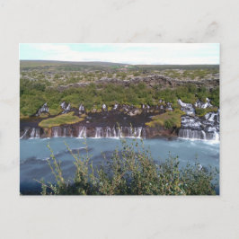 アイスランドのフラウンフォサールの滝 ポストカード