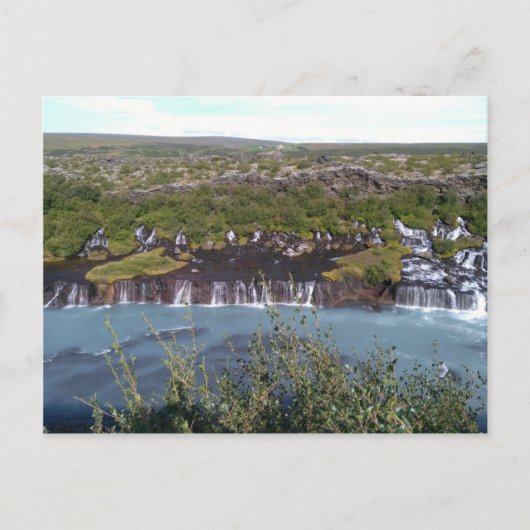 アイスランドのフラウンフォサールの滝 ポストカード (正面)