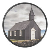 アイスランドのブディールの黒教会 アイスホッケーパック (正面)