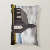 アイスランドのブディールの黒教会 アクセントクッション (裏面(縦))