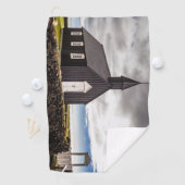 アイスランドのブディールの黒教会 ゴルフタオル (インサイチュ)