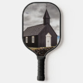 アイスランドのブディールの黒教会 ピックルボールラケット (裏面)