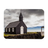 アイスランドのブディールの黒教会 マグネット (横)