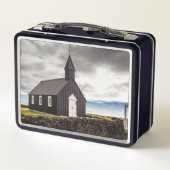 アイスランドのブディールの黒教会 メタルランチボックス (裏面)
