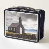 アイスランドのブディールの黒教会 メタルランチボックス (正面)