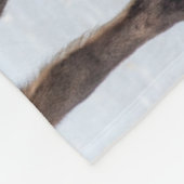 アイスランドのホfn近くの冬にアイスランドの馬 フリースブランケット (角)