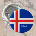 アイスランドのボタン、愛国的なアイスランド国旗 缶バッジ<br><div class="desc">ボタン：愛国的なアイスランド&アイスランド国旗 – 私の国、旅行、休日、国民の愛国者/スポーツファンを愛する</div>