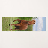 アイスランドのポニーおもしろいアットアトルト写真馬好き ヨガマット (正面(横))