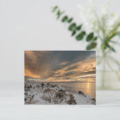 アイスランドのマイバタン湖の夕日 ポストカード (スタンド正面)