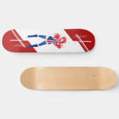 アイスランドのマンガの日本製アニメの女の子は旗のアイスランド語で服を着ました スケートボード (横)