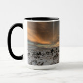 アイスランドのミバトン湖の夕日 マグカップ (左)