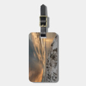 アイスランドのミバトン湖の夕日 ラゲッジタグ (正面縦)