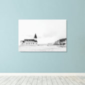 アイスランドのミュルダル教会 キャンバスプリント (インサイチュ (ウッドフロア))