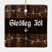 アイスランドのメリークリスマス、Gleðilegのjól セラミックオーナメント (裏面)