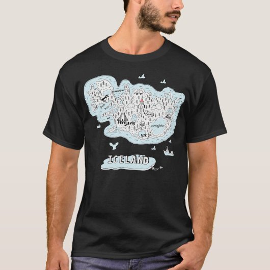 アイスランドのランドマーク Tシャツ (正面)