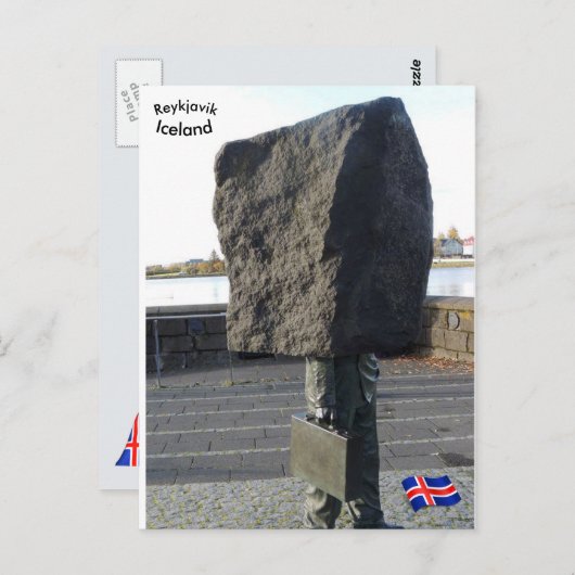 アイスランドのレイキャビクの不明な官僚記念碑 ポストカード (正面/裏面)