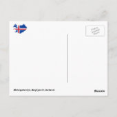 アイスランドのレイキャビク、ハテイグスカーカ。 ポストカード (裏面)