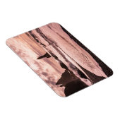 アイスランドのレイニスファラブラックサンドビーチに夕日 マグネット (右側)