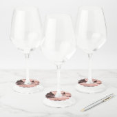 アイスランドのレイニスファラブラックサンドビーチに夕日 ワイングラスタグ (セット)