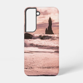 アイスランドのレイニスフラ黒砂の海岸の日の入り SAMSUNG GALAXY S22ケース