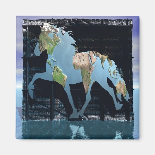 アイスランドの世界 マグネット (正面)