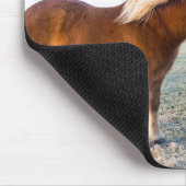 アイスランドの冬のアイスランドの馬 マウスパッド (コーナー)