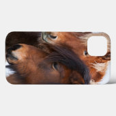 アイスランドの冬のアイスランドホース Case-Mate iPhoneケース (裏面 (横))