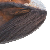 アイスランドの冬のアイスランド馬 カッティングボード (角)