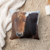 アイスランドの冬のアイスランド馬 クッション (ブランケット)