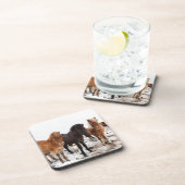 アイスランドの冬のアイスランド馬 コースター (右側)