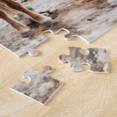 アイスランドの冬のアイスランド馬 ジグソーパズル (側面)