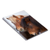 アイスランドの冬のアイスランド馬 ノートブック (右側)