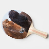 アイスランドの冬のアイスランド馬 卓球ラケット (横)