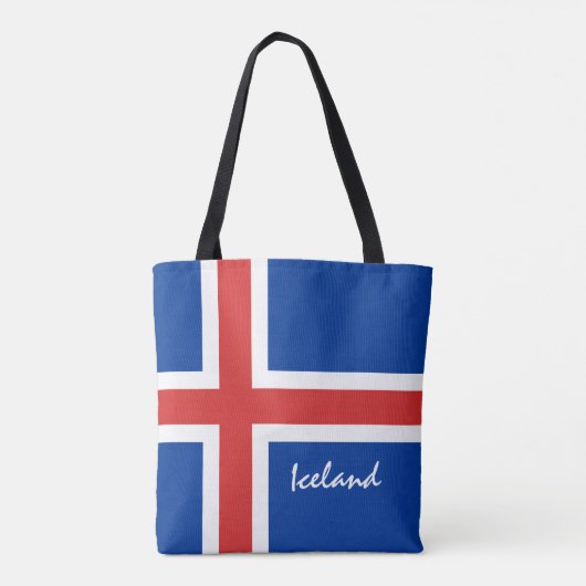 アイスランドの国旗とアイスランドの祝日/スポーツファン トートバッグ (裏面)