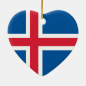 アイスランドの国旗及び国章 セラミックオーナメント (裏面)